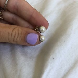 Pandora studded pearl earrings